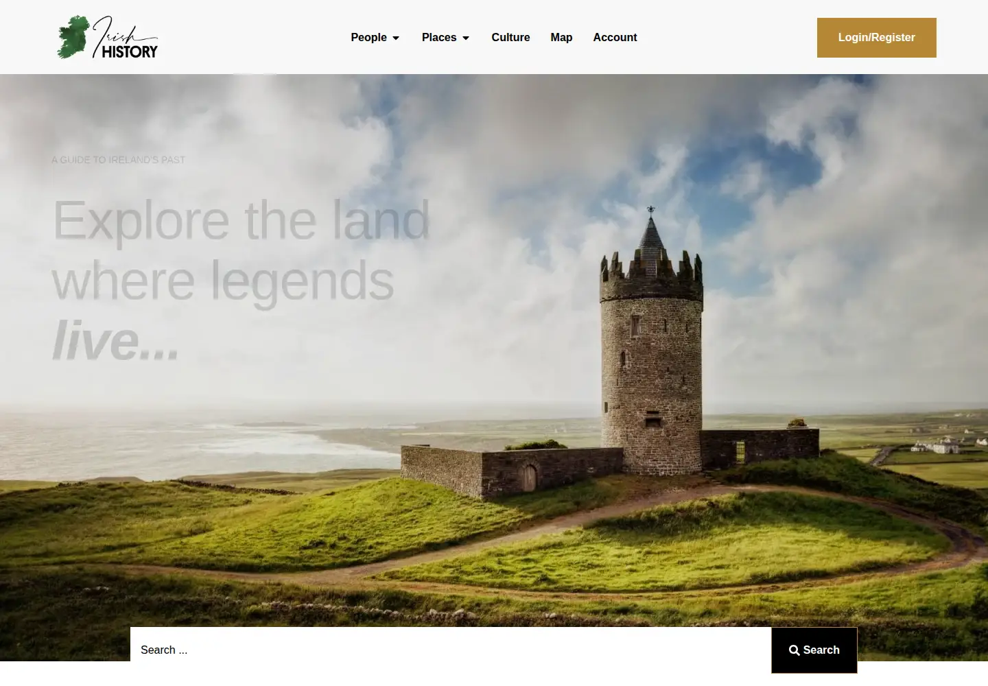 Screenshot of irishhistory.com