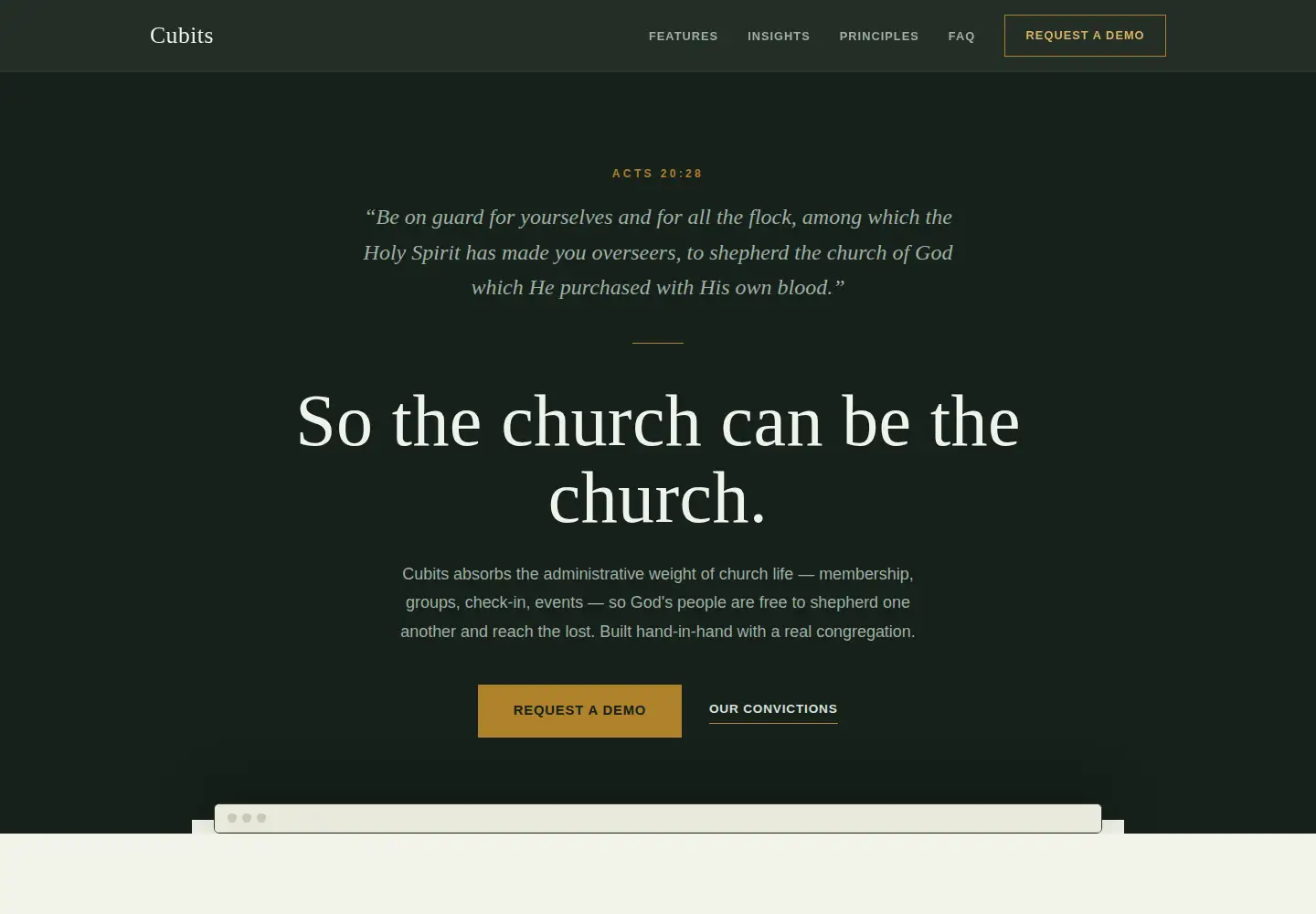 Captured homepage of cubits.org in the current scan