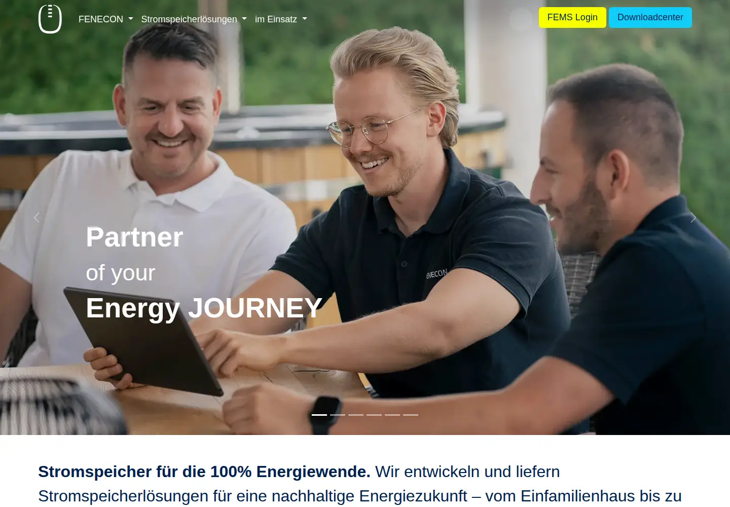 Captured homepage of fenecon.de in the current scan