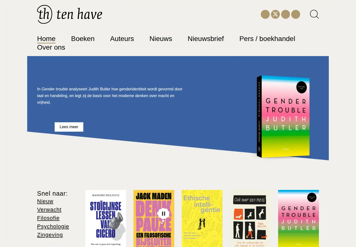 Screenshot of uitgeverijtenhave.nl
