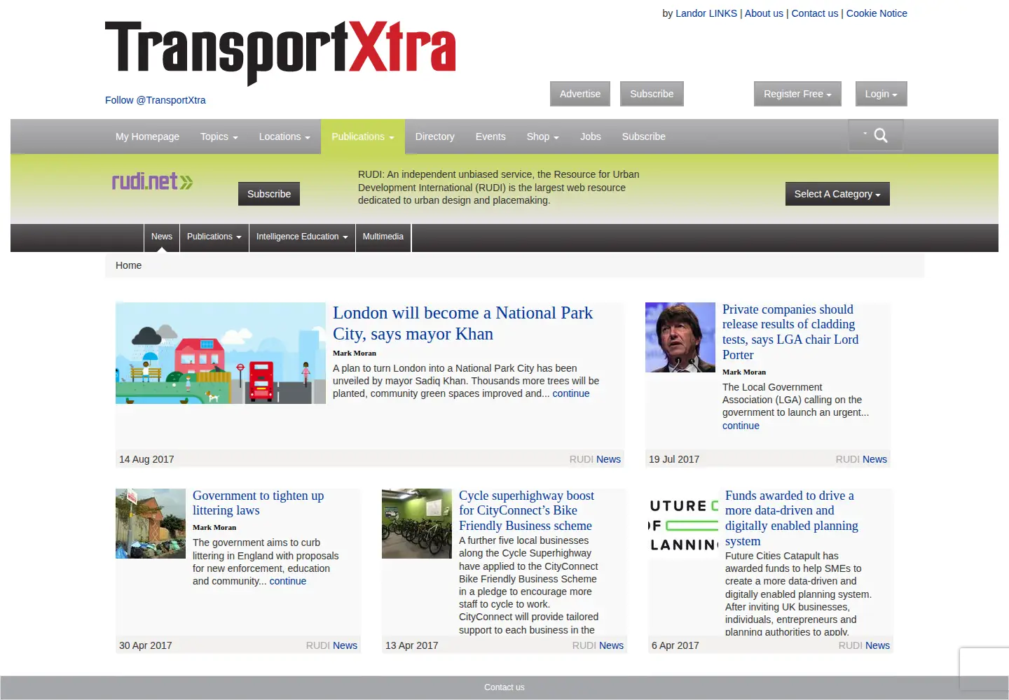 Captured homepage of rudi.net in the current scan