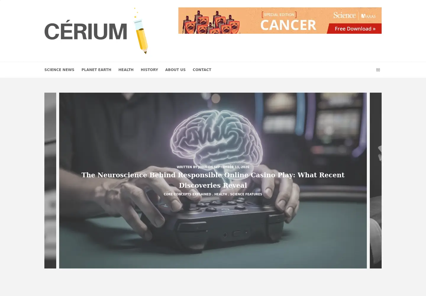 Screenshot of cerium.ca