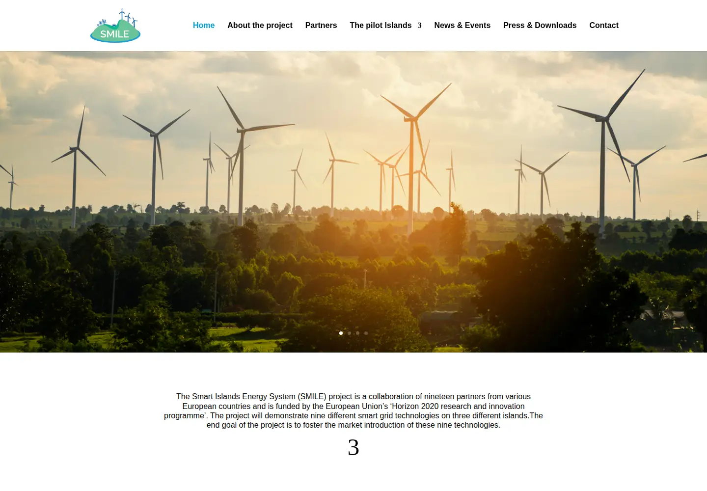 Screenshot of h2020smile.eu