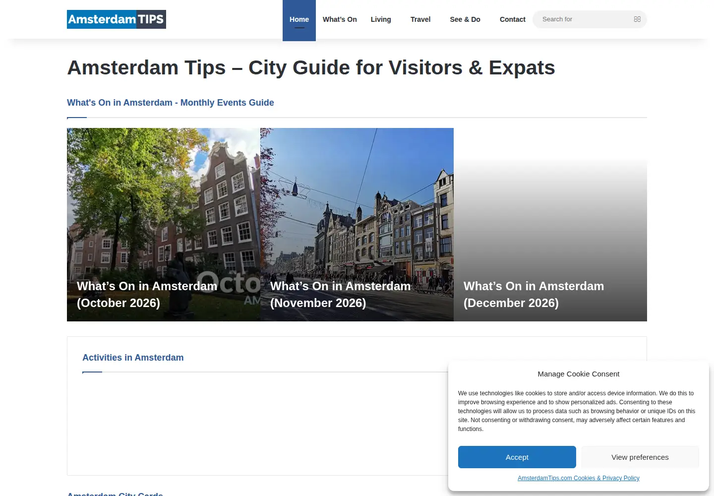 Screenshot of amsterdamtips.com