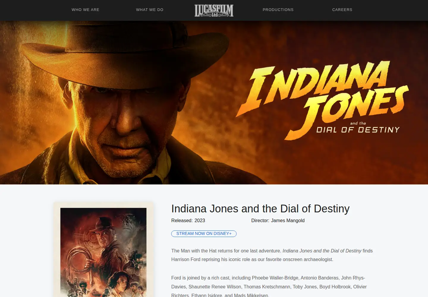 Screenshot of indianajones.com