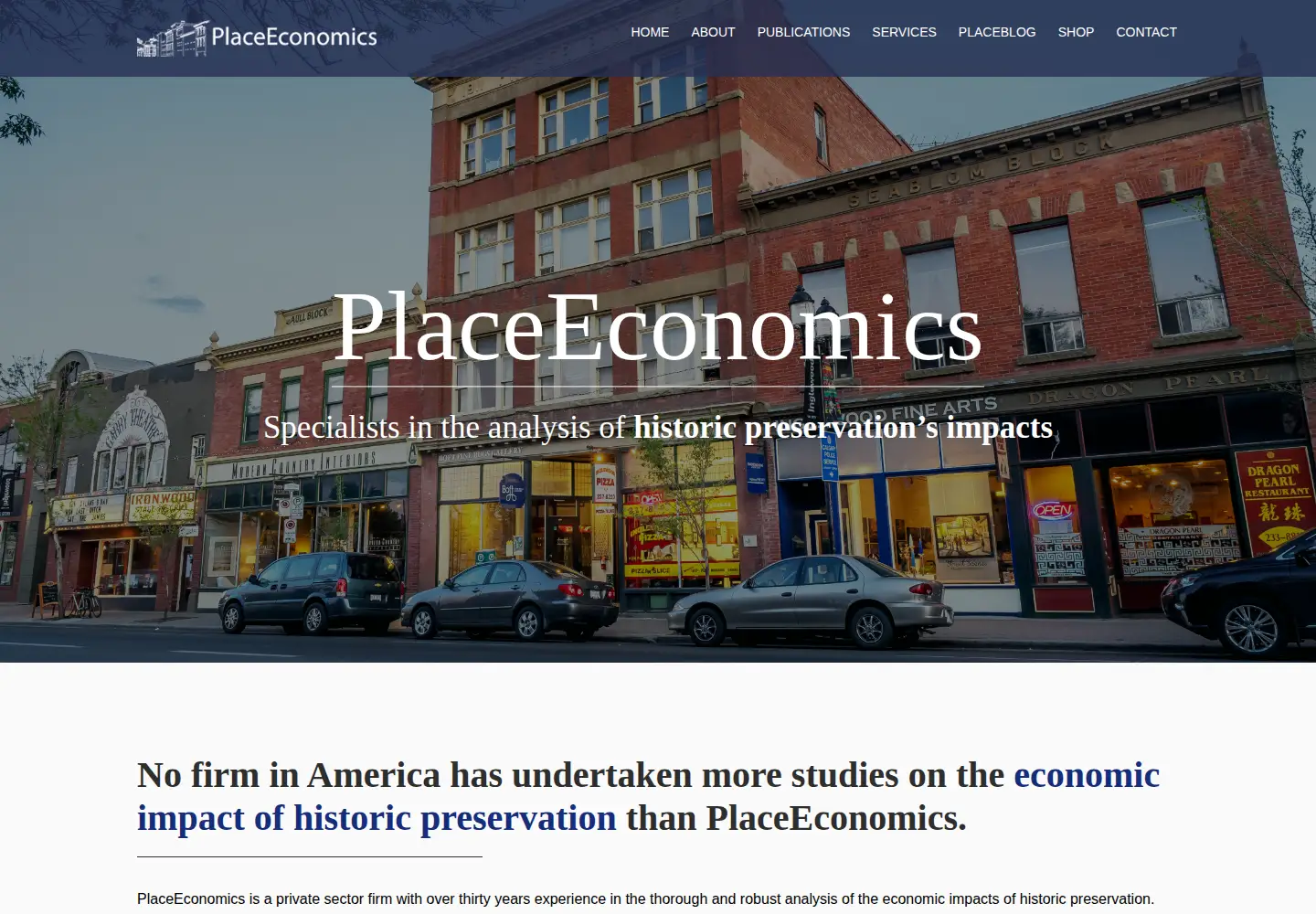 Screenshot of placeeconomics.com