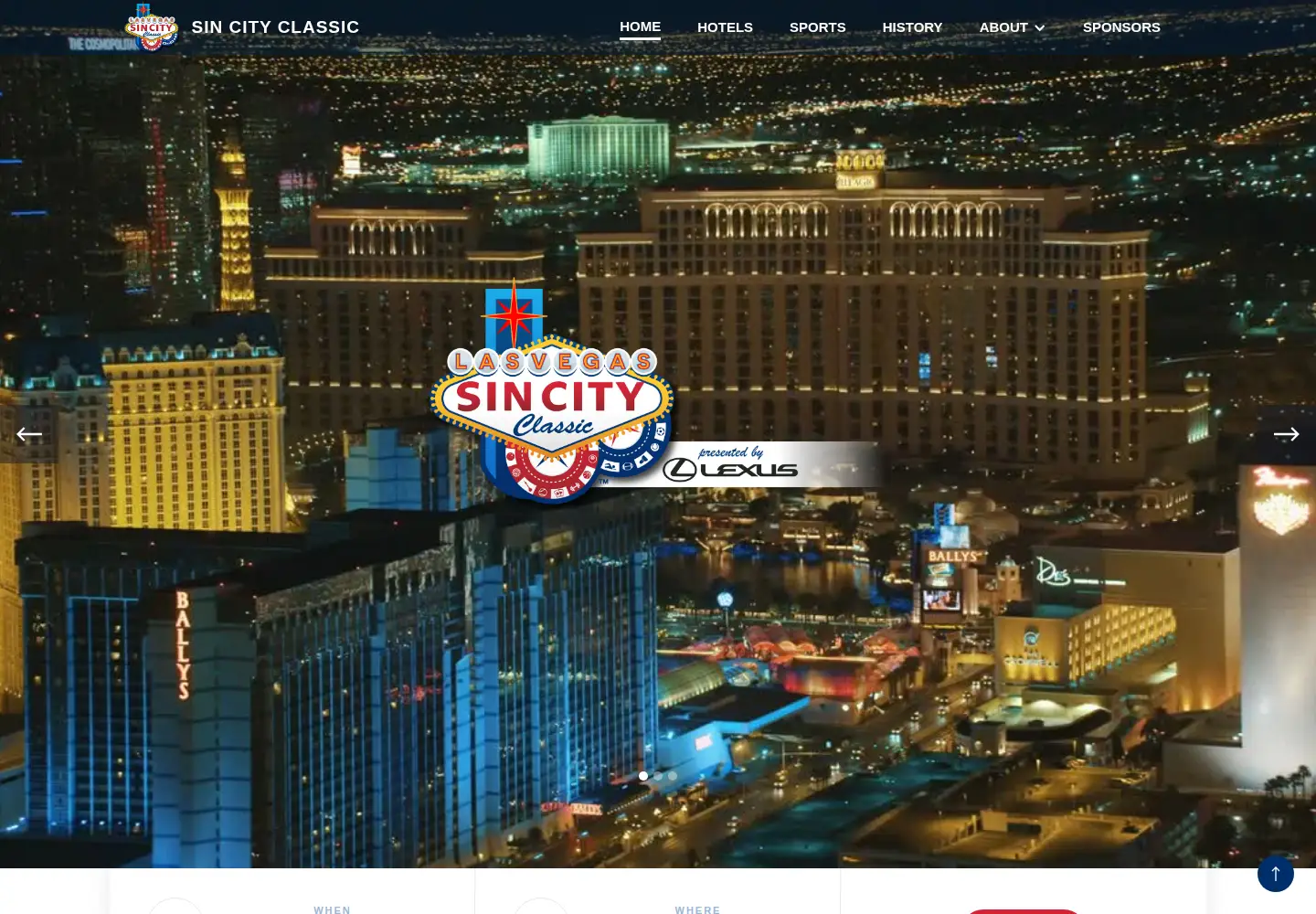 Screenshot of sincityclassic.org