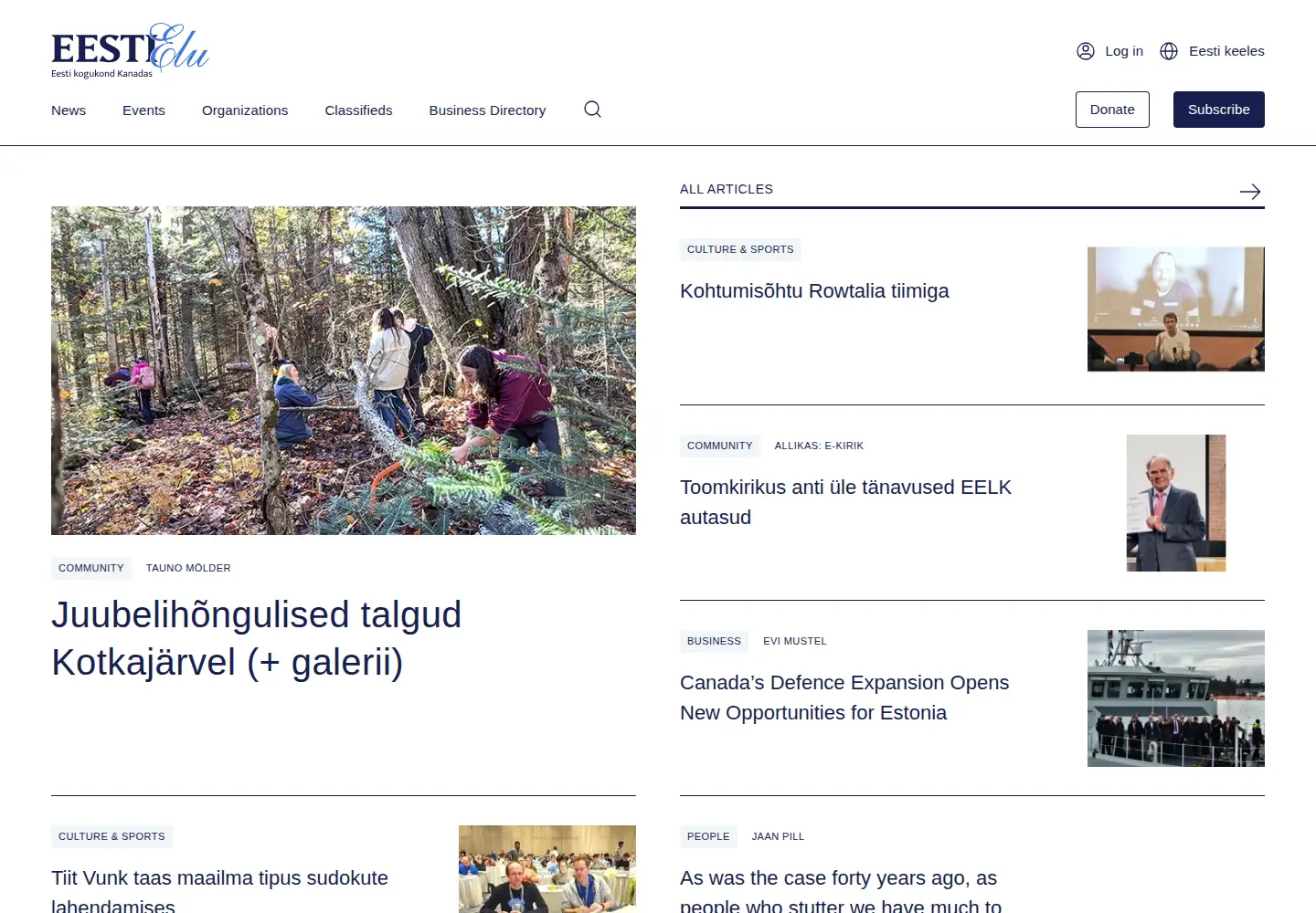 Screenshot of eestielu.com