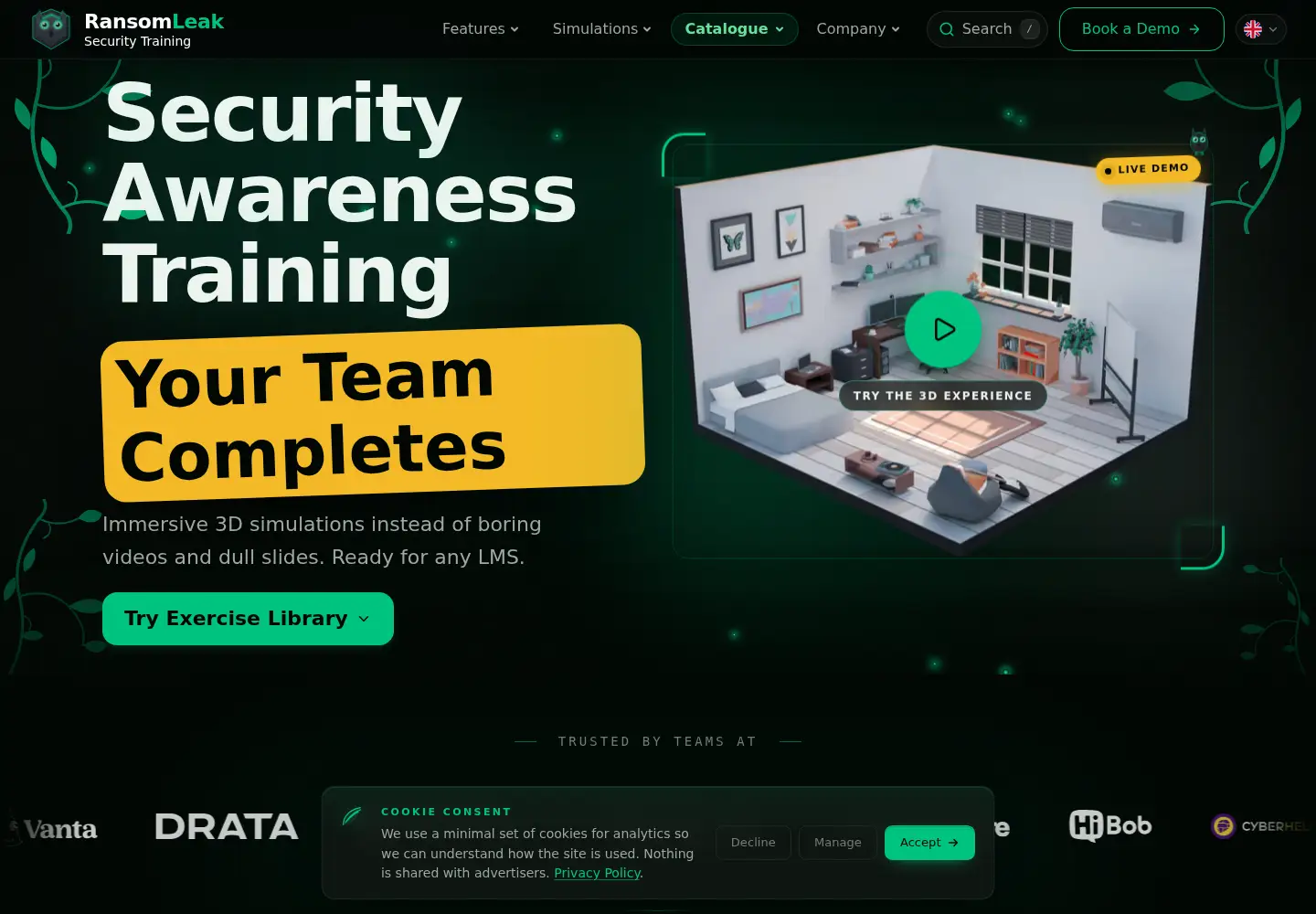 Screenshot of ransomleak.com