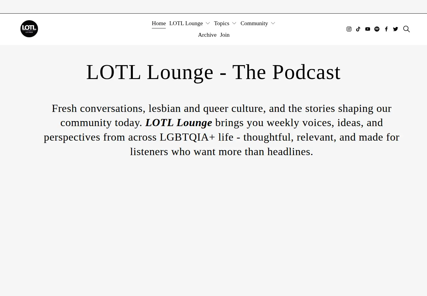 Screenshot of lotl.com