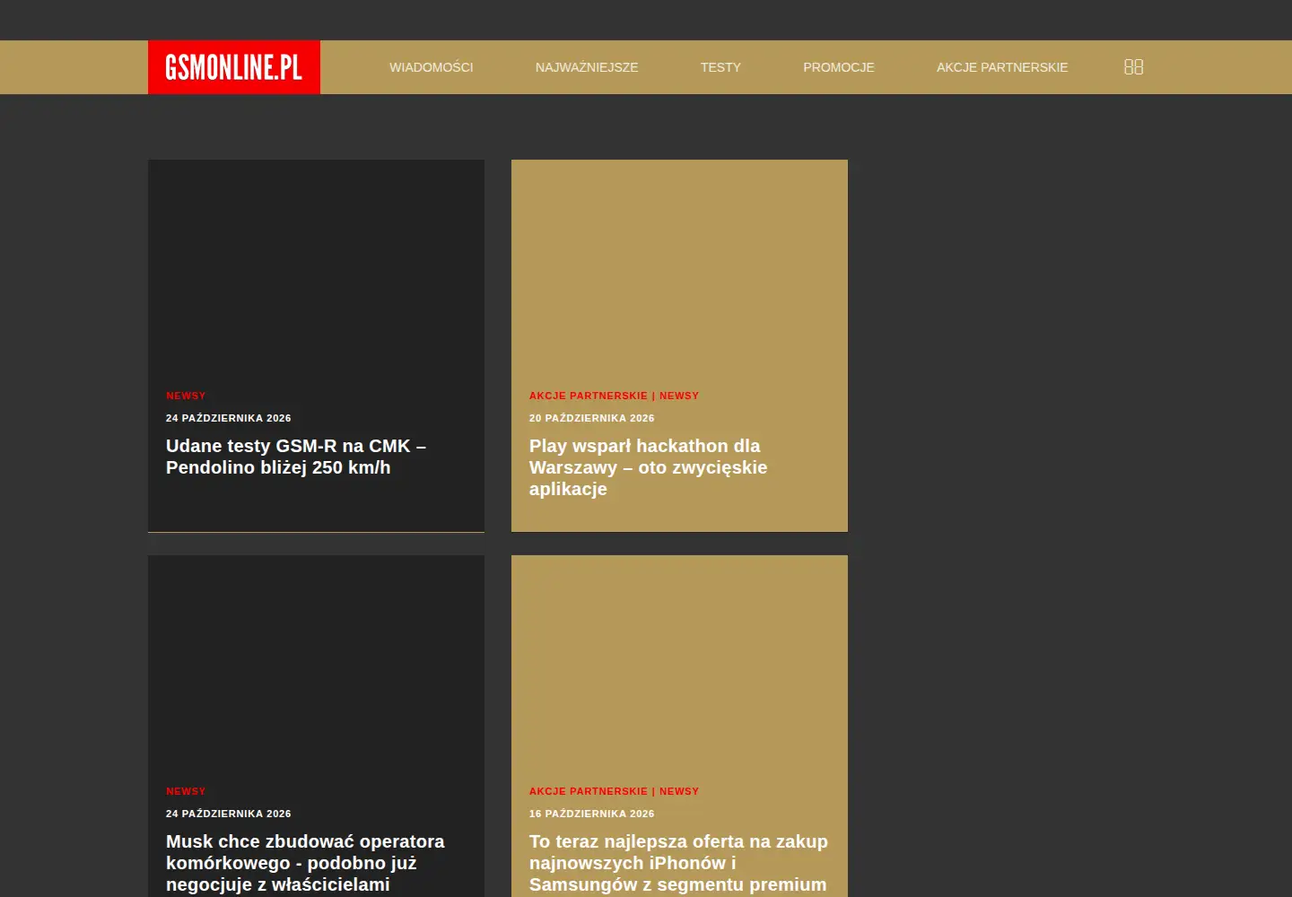 Screenshot of gsmonline.pl