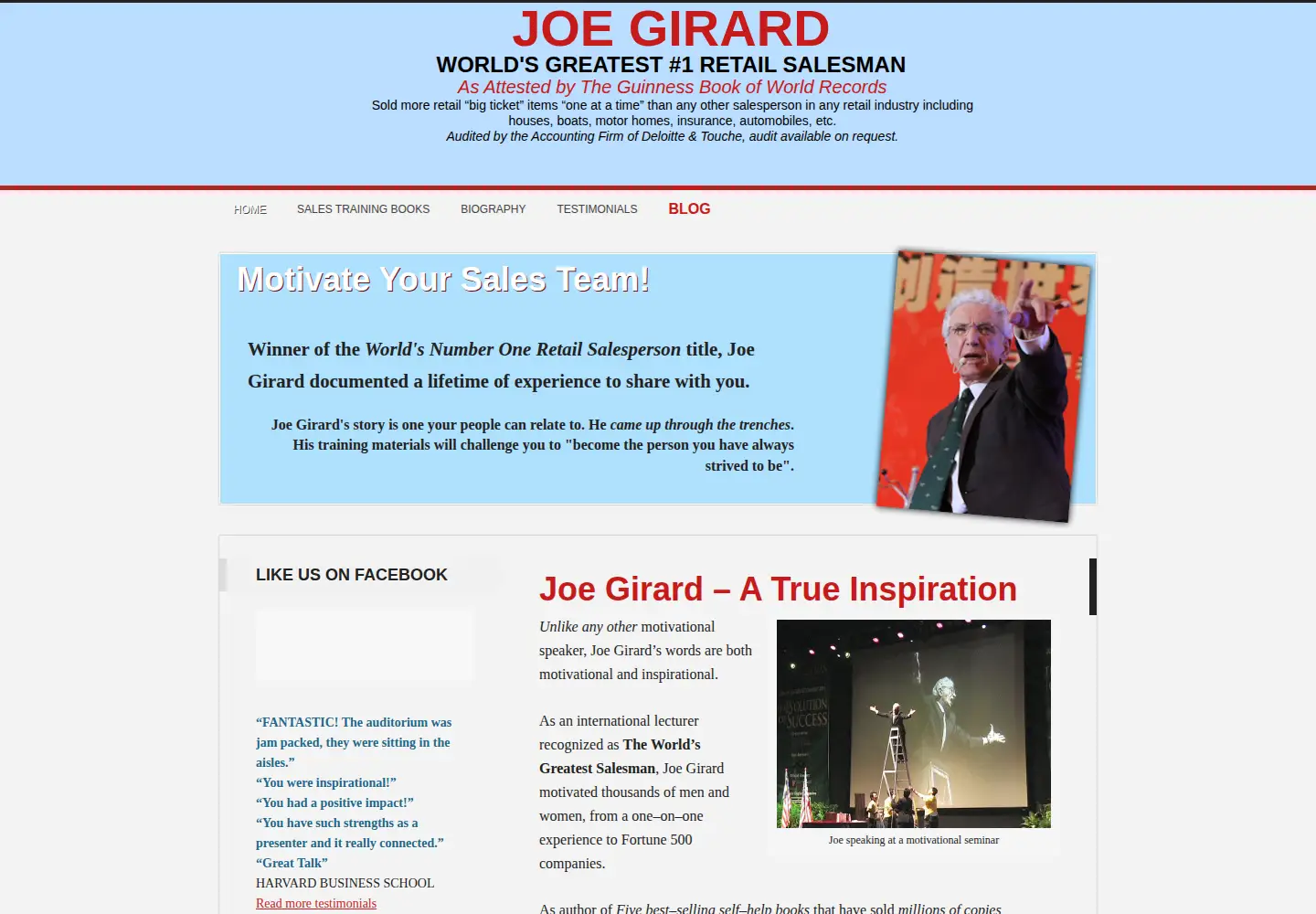 Screenshot of joegirard.com