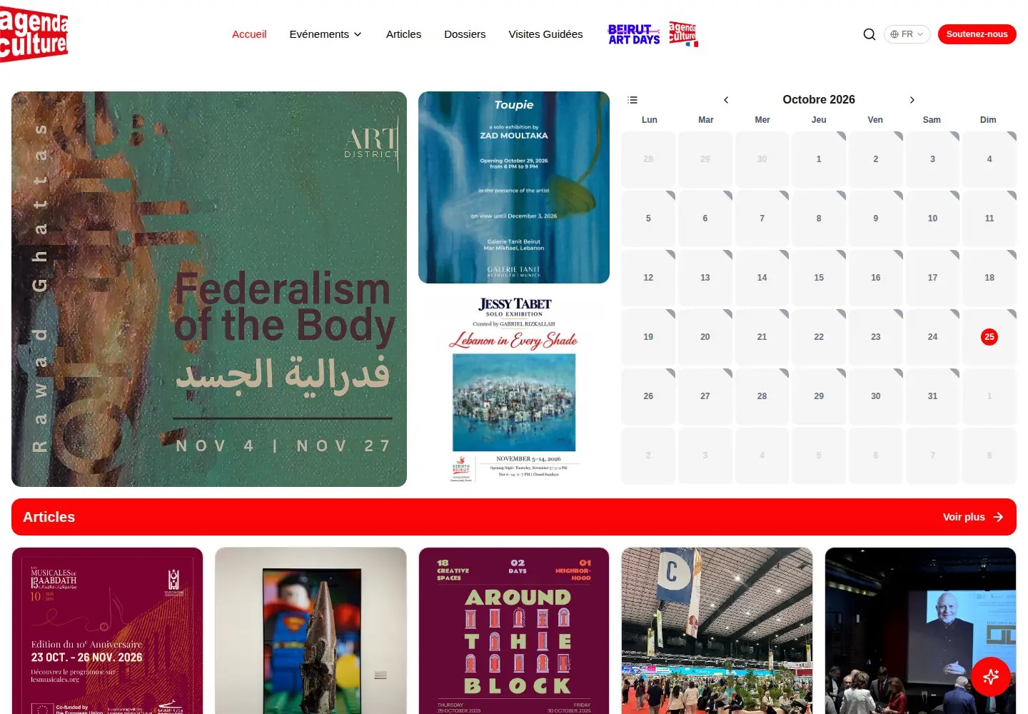 Screenshot of agendaculturel.com