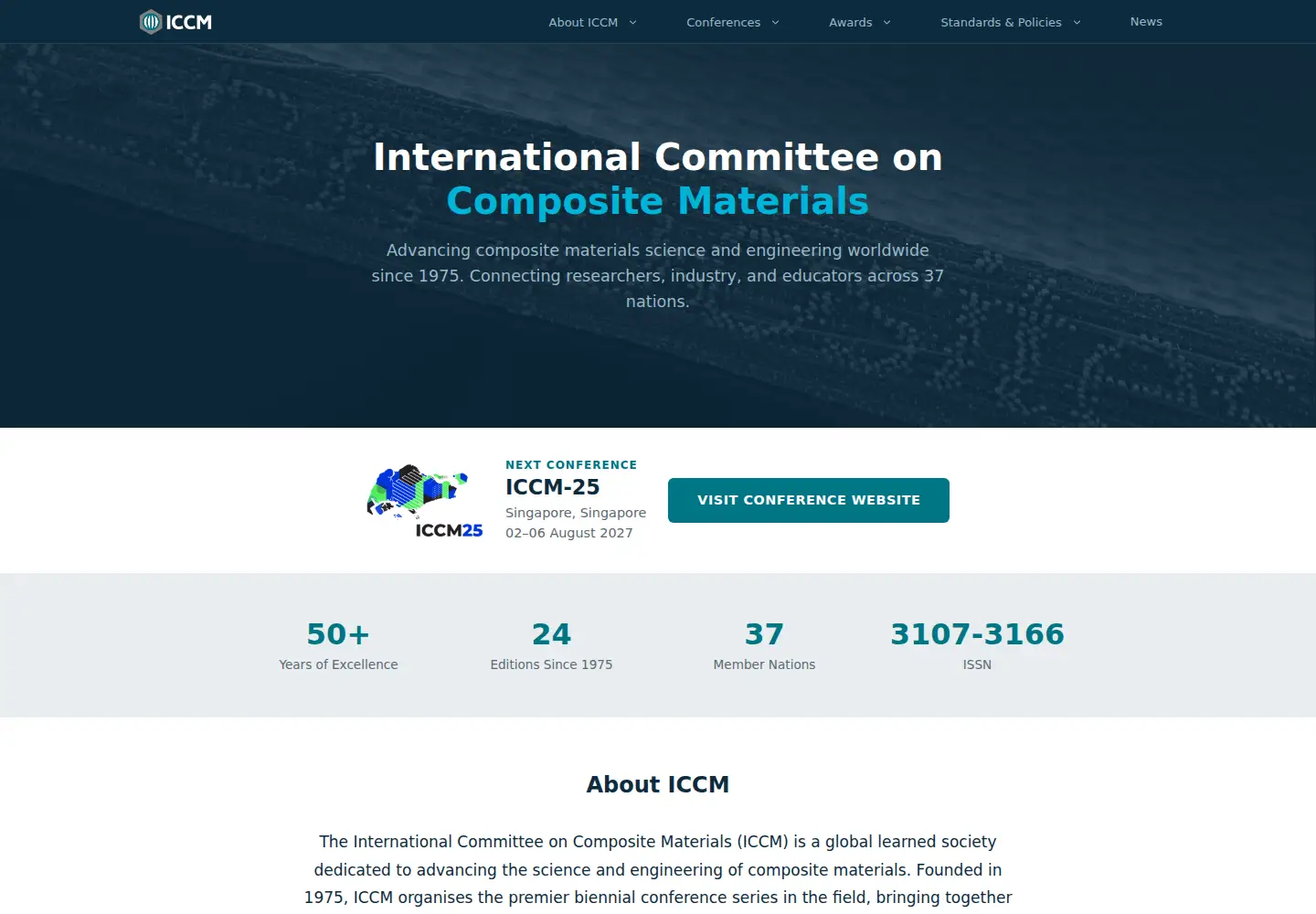 Screenshot of iccm-central.org