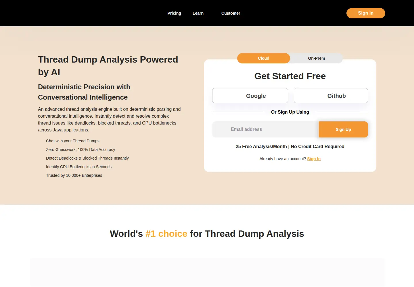 Screenshot of fastthread.io
