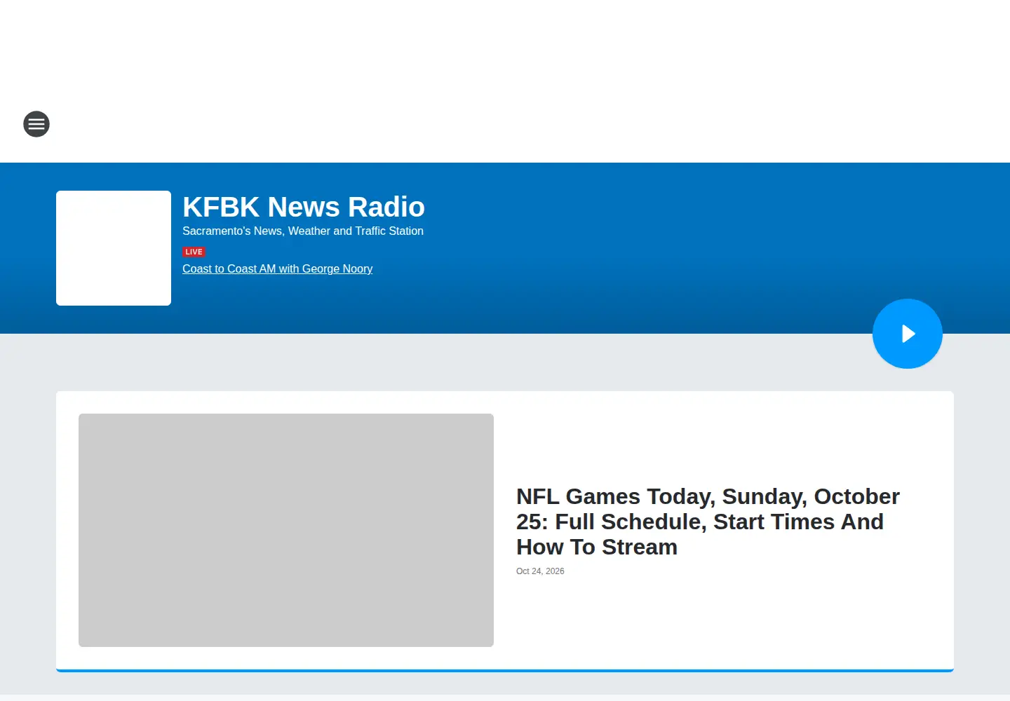 Screenshot of kfbk.com
