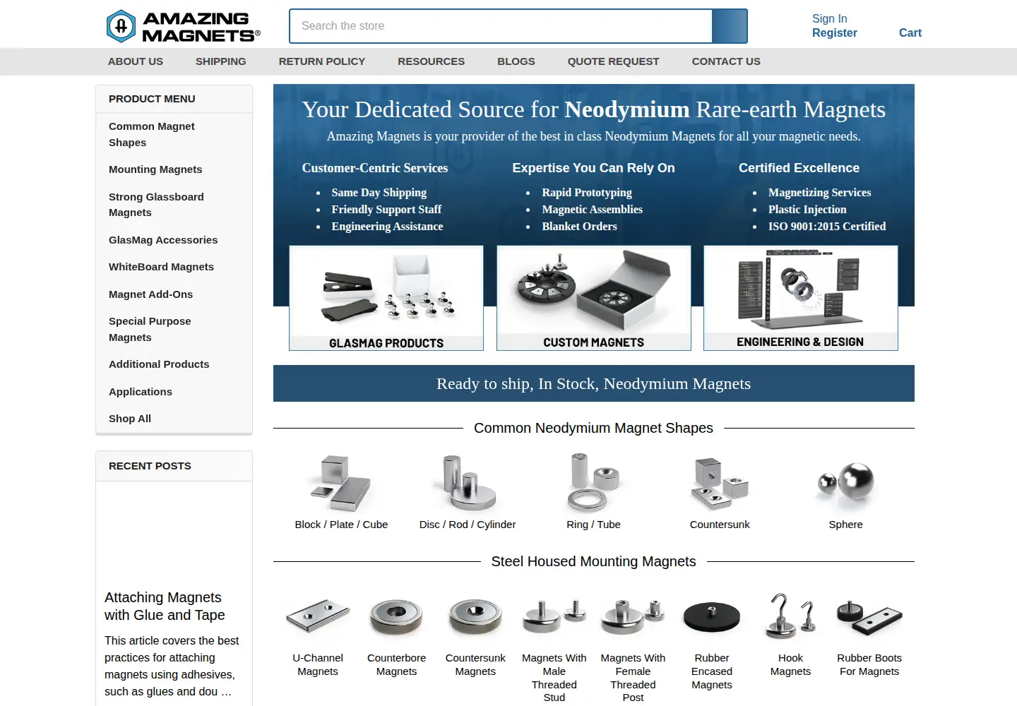 Screenshot of amazingmagnets.com
