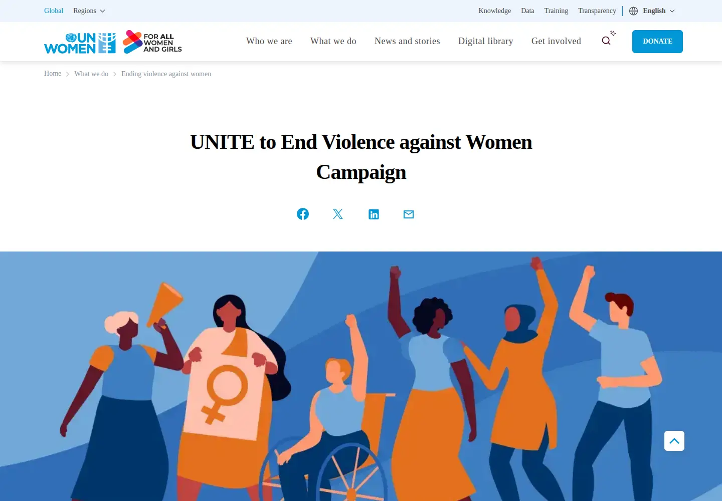 Screenshot of saynotoviolence.org