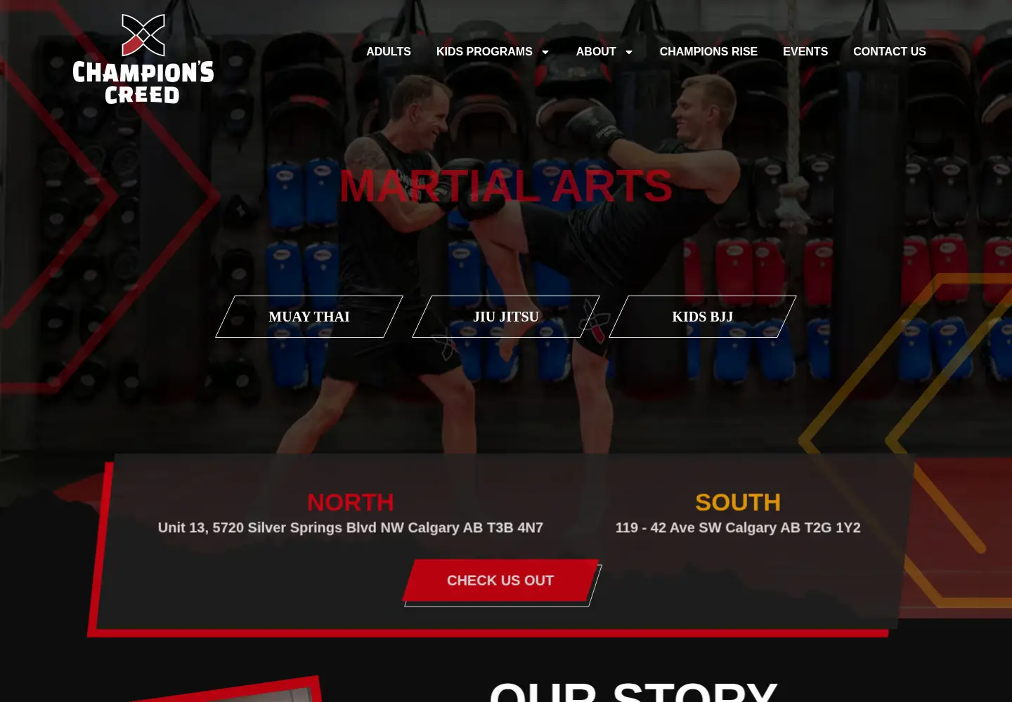 Screenshot of championscreed.ca