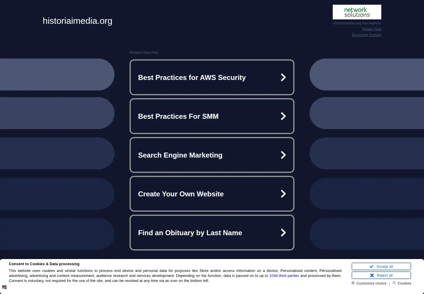 Screenshot of historiaimedia.org
