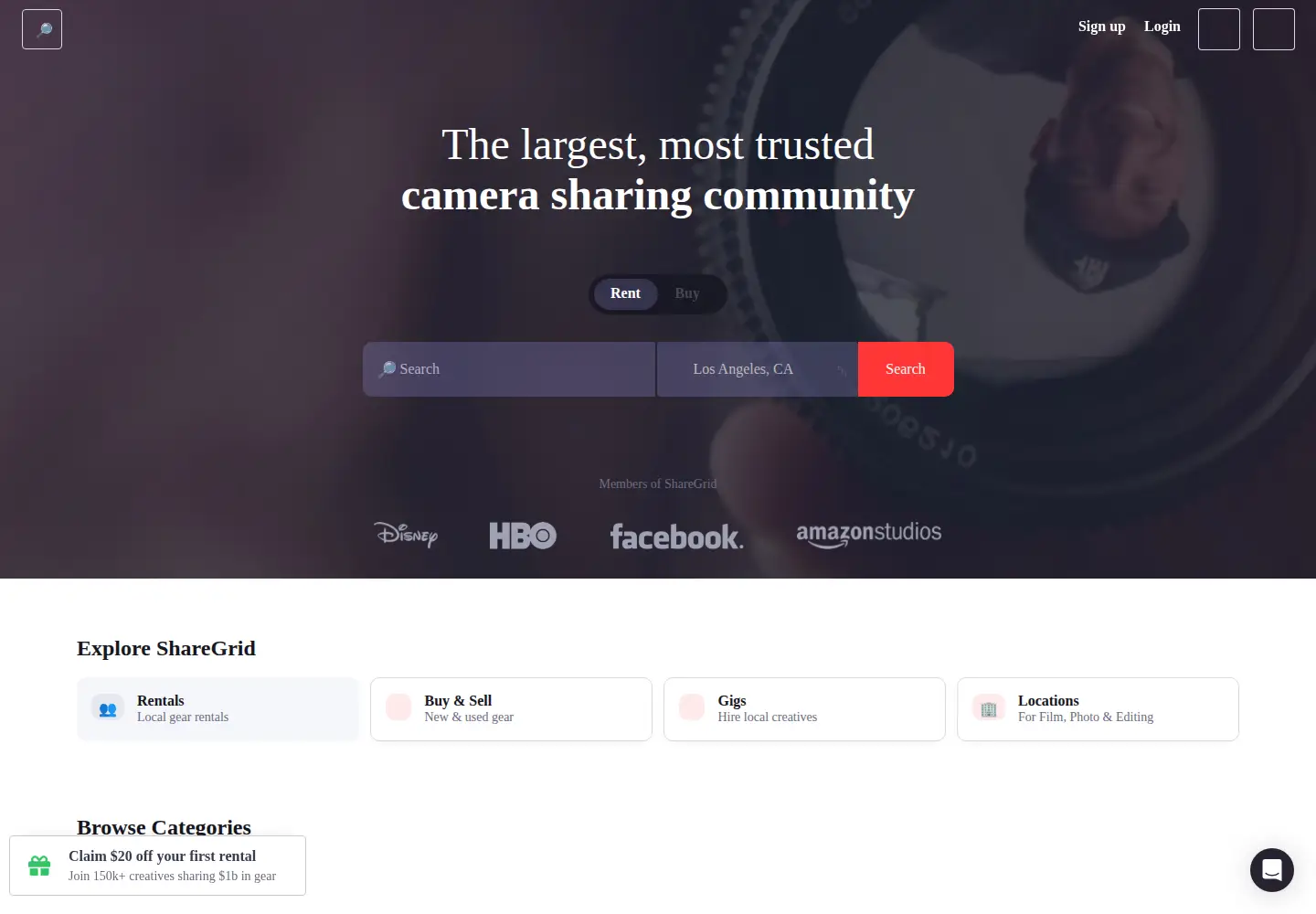 Screenshot of sharegrid.com