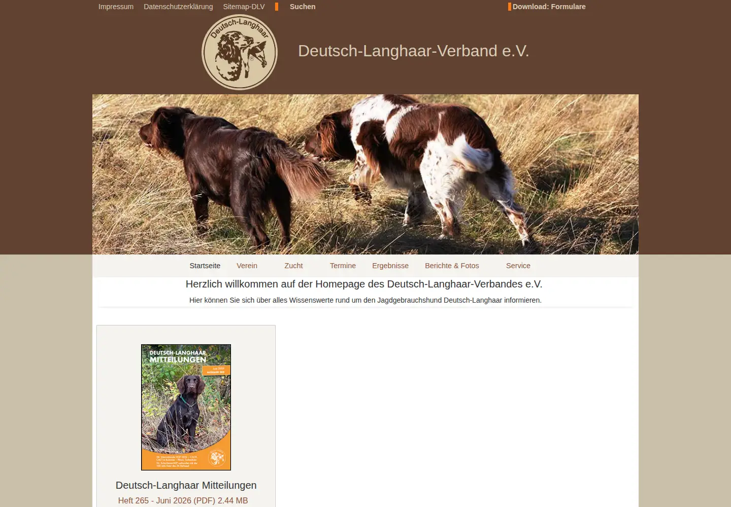 Screenshot of deutsch-langhaar-verband.de