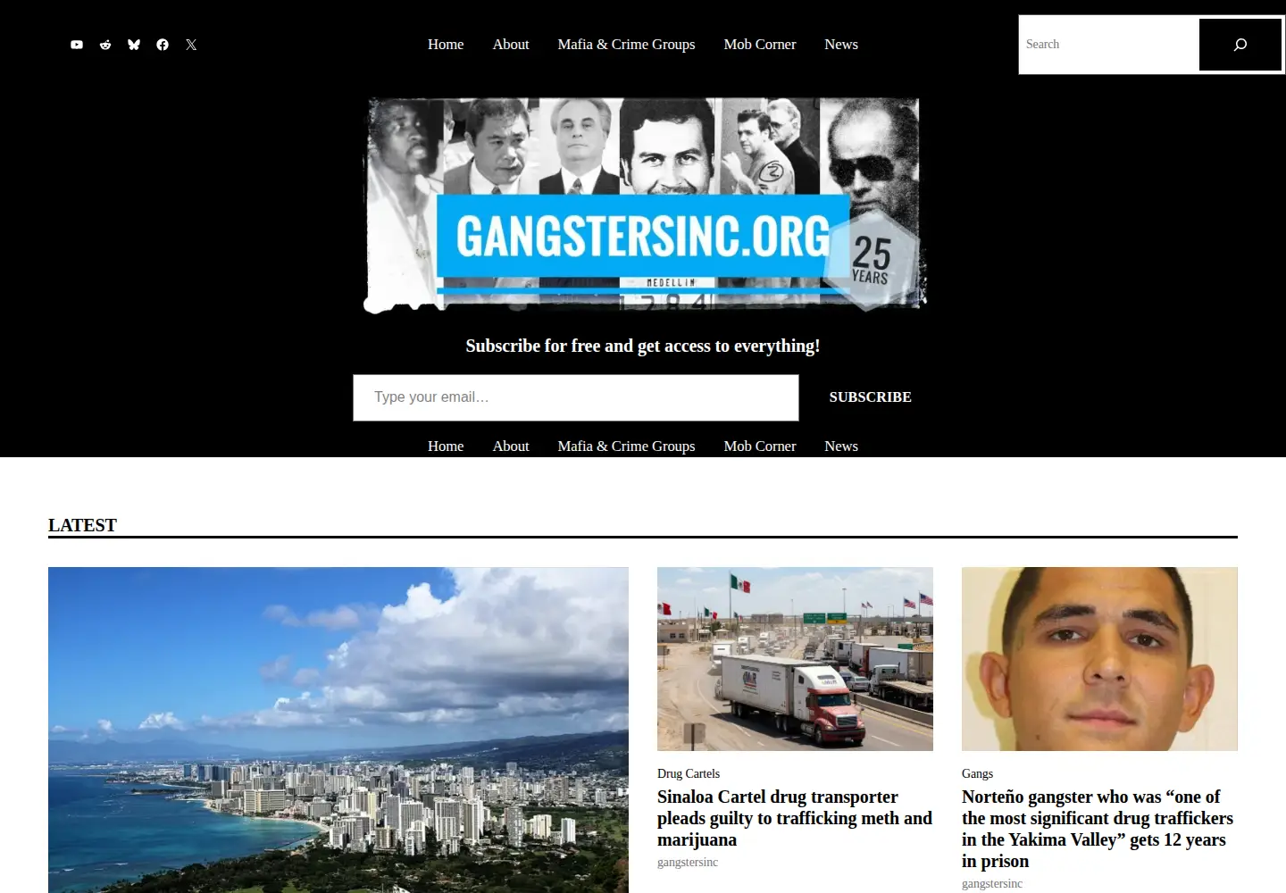 Screenshot of gangstersinc.org