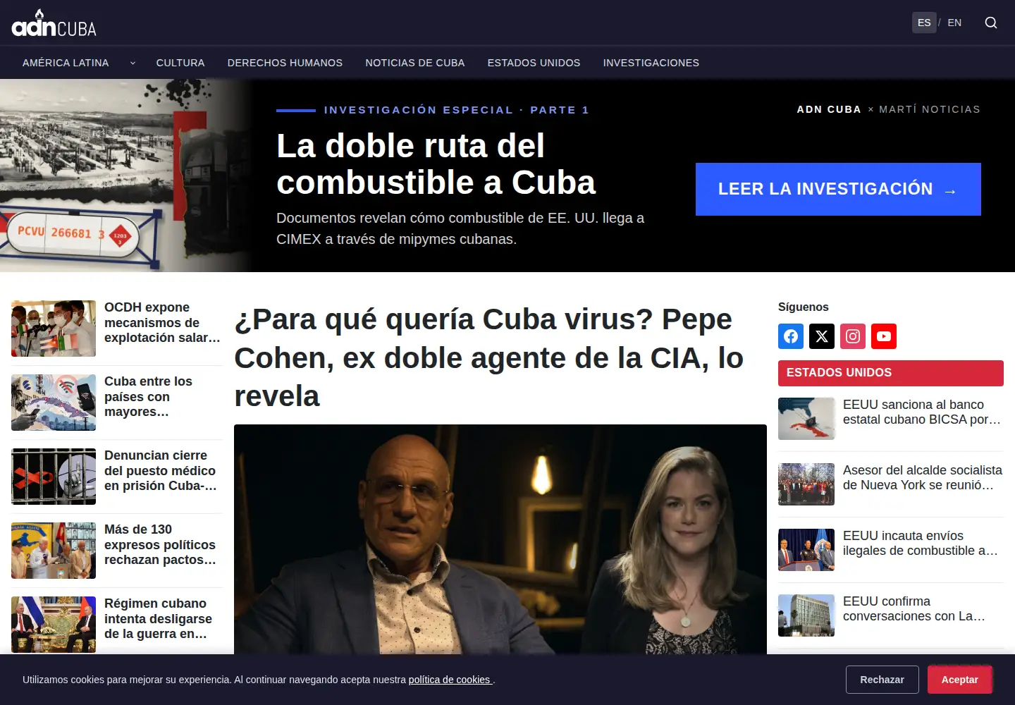 Screenshot of adncuba.com