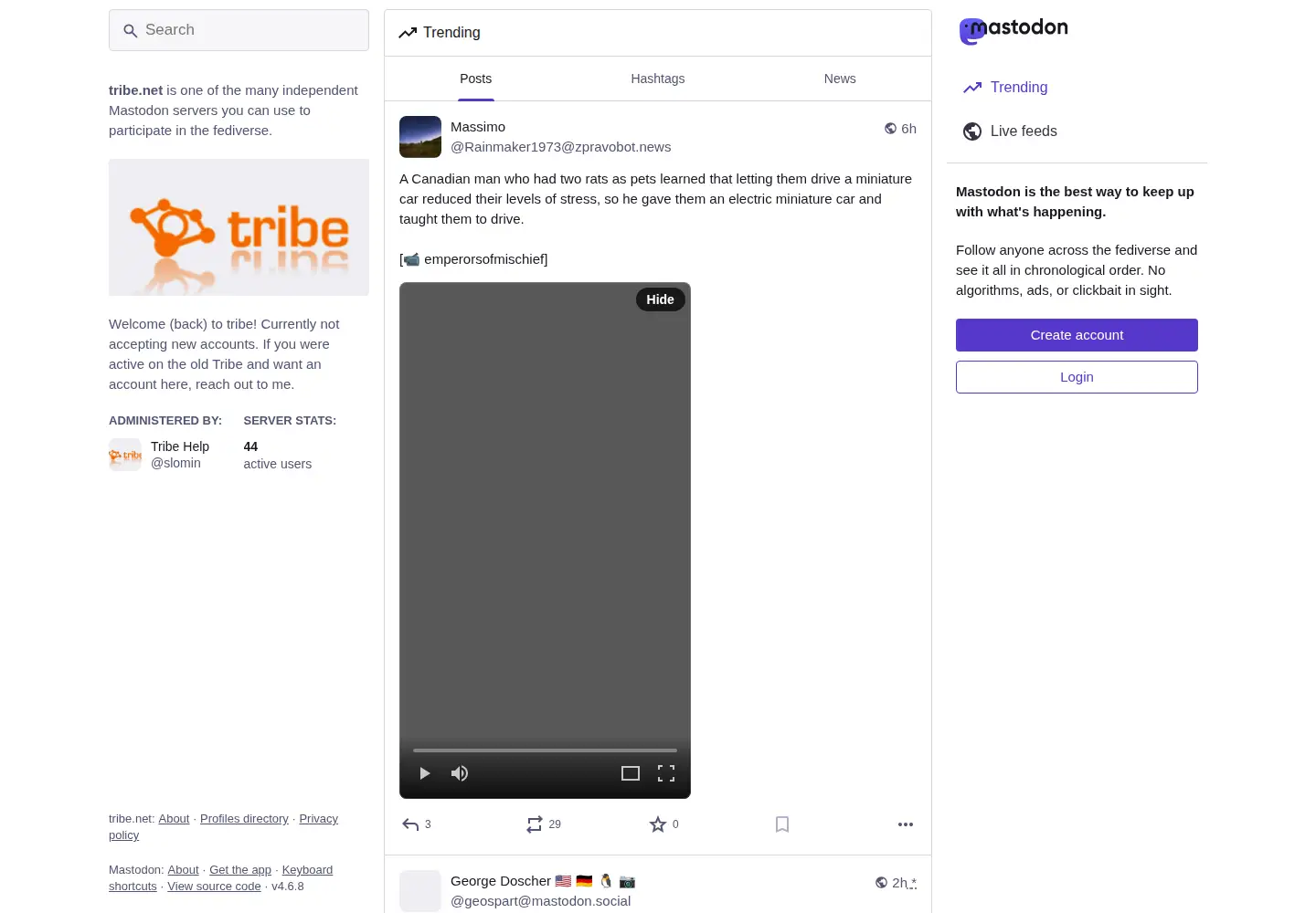 Screenshot of tribe.net