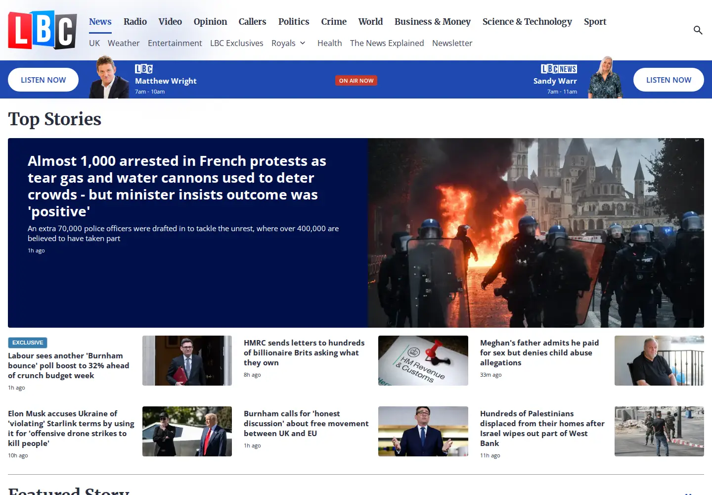 Screenshot of lbcnews.co.uk