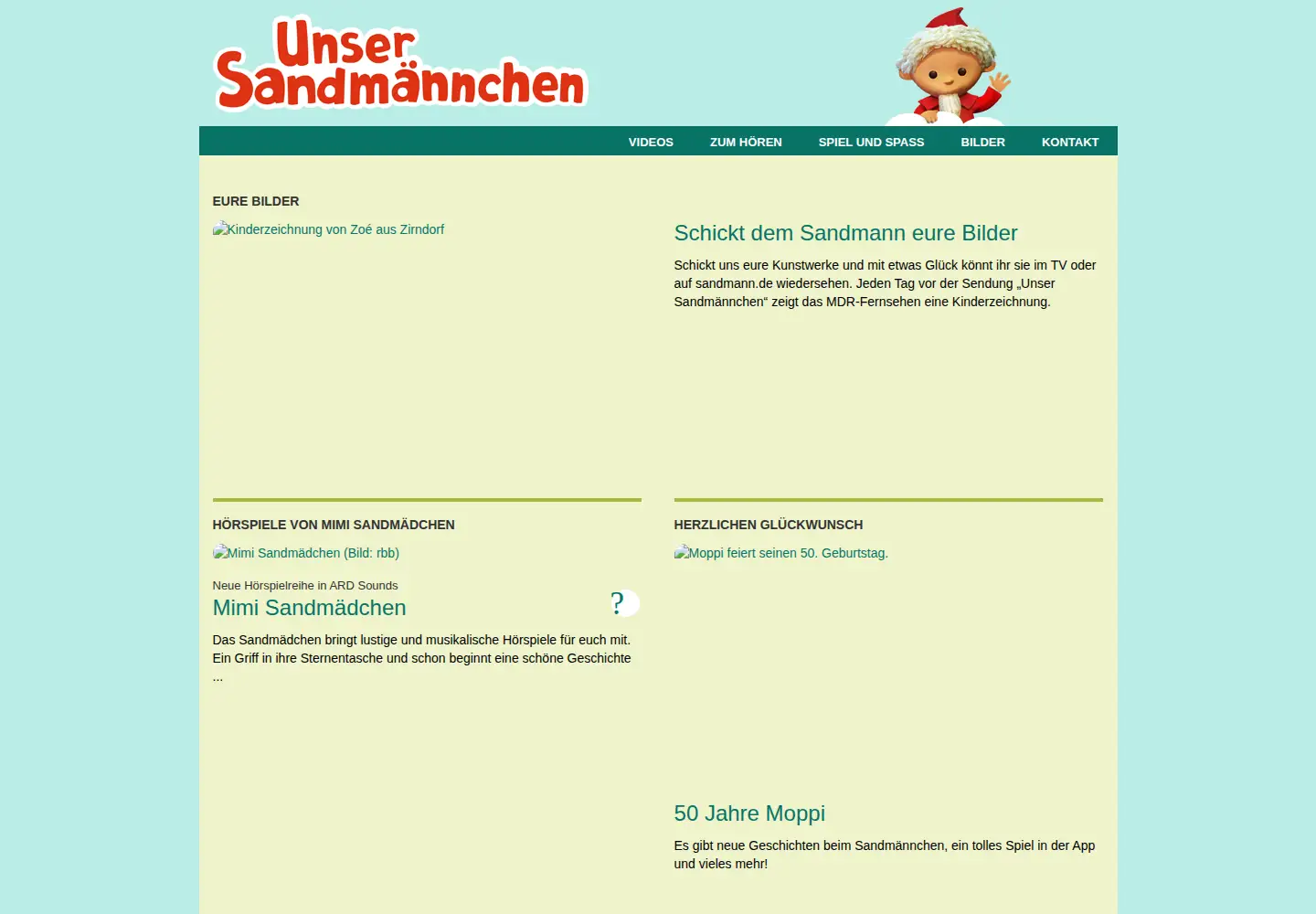 Screenshot of sandmann.de