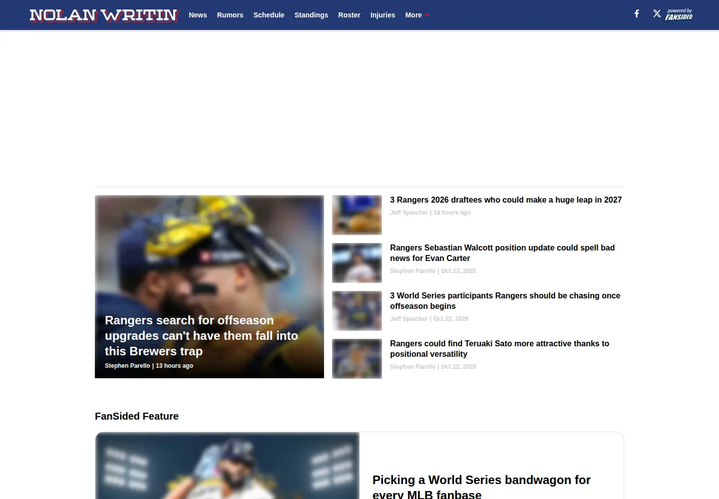 Captured homepage of nolanwritin.com in the current scan