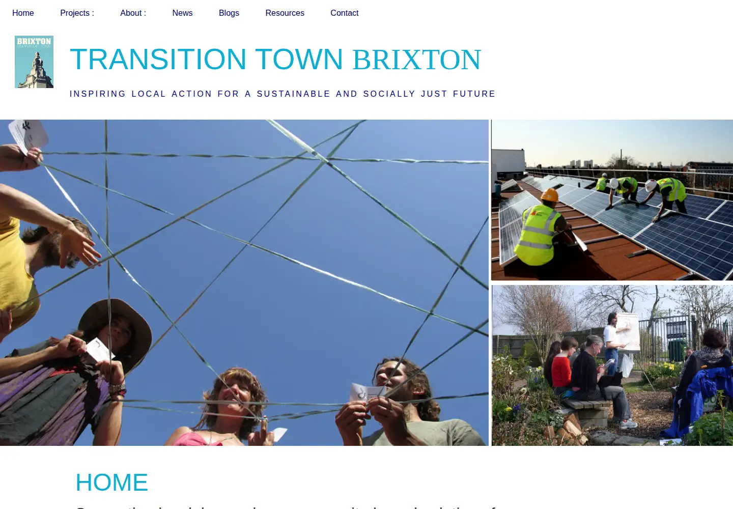 Screenshot of transitiontownbrixton.org
