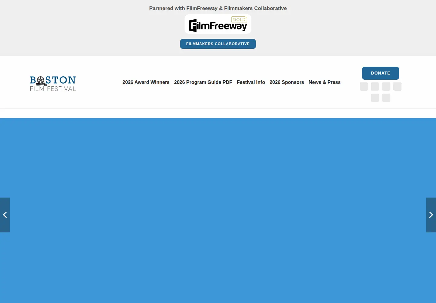 Screenshot of bostonfilmfestival.org
