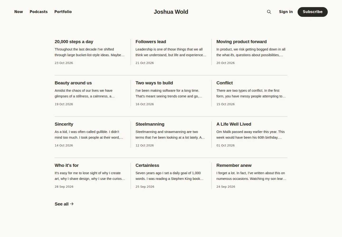 Screenshot of joshuawold.com