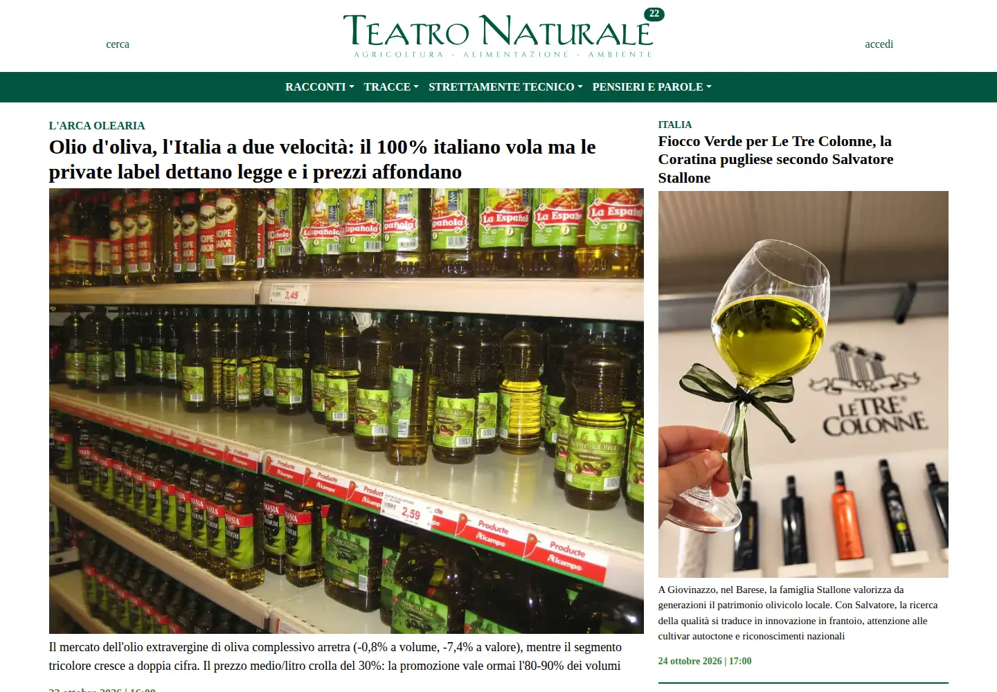 Screenshot of teatronaturale.it