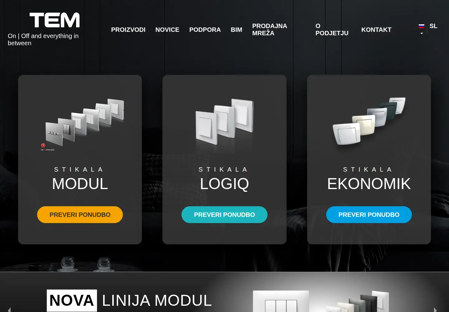 Screenshot of tem.si