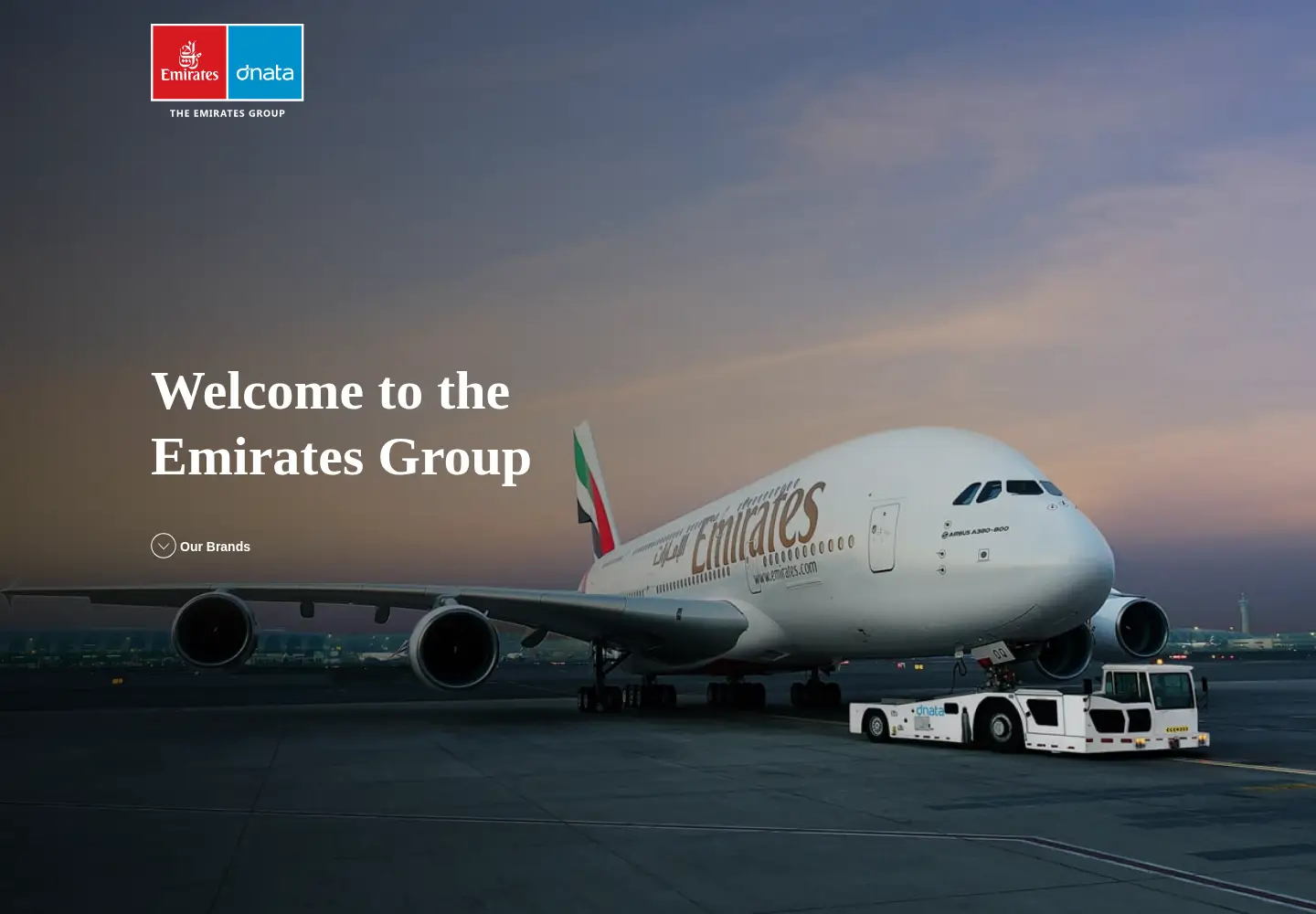 Captured homepage of theemiratesgroup.com in the current scan