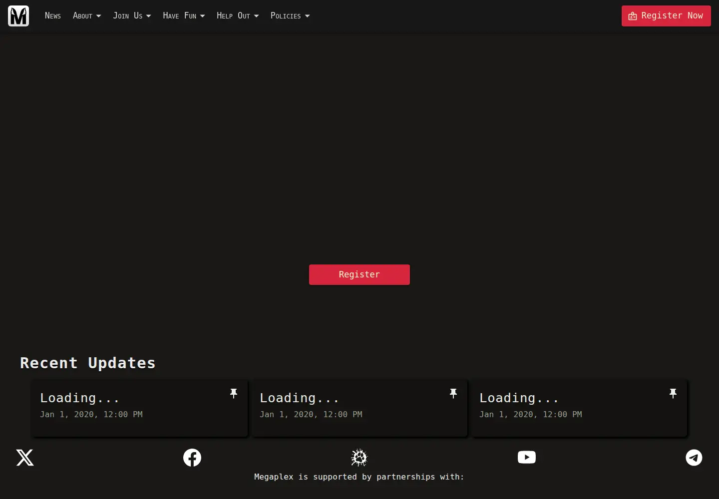 Screenshot of megaplexcon.org