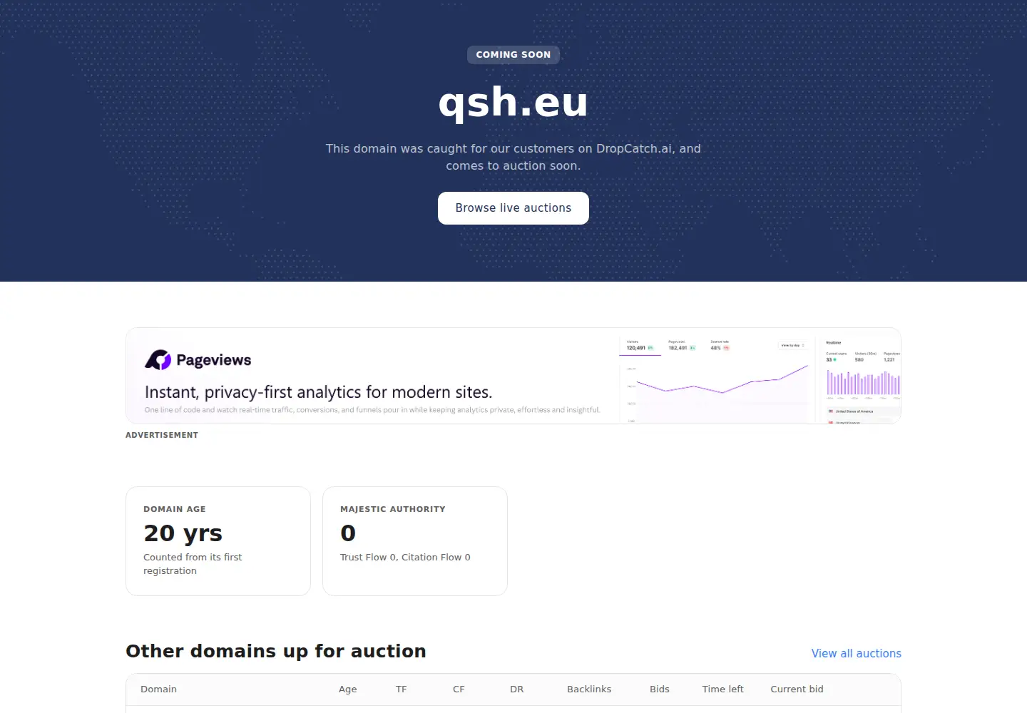 Screenshot of qsh.eu