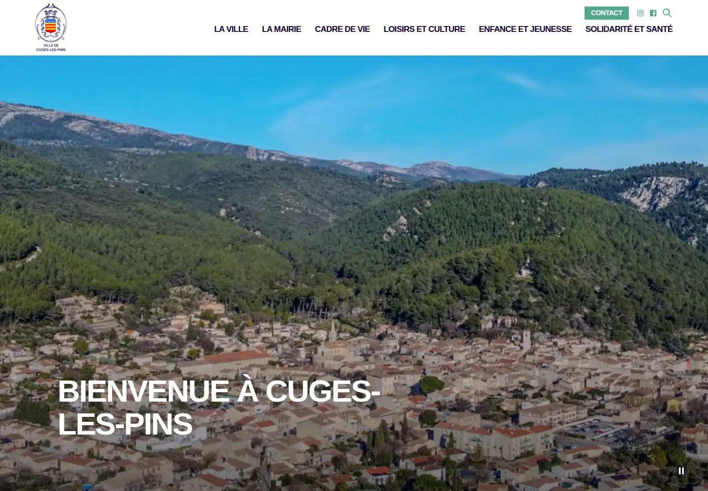 Captured homepage of cuges-les-pins.fr in the current scan