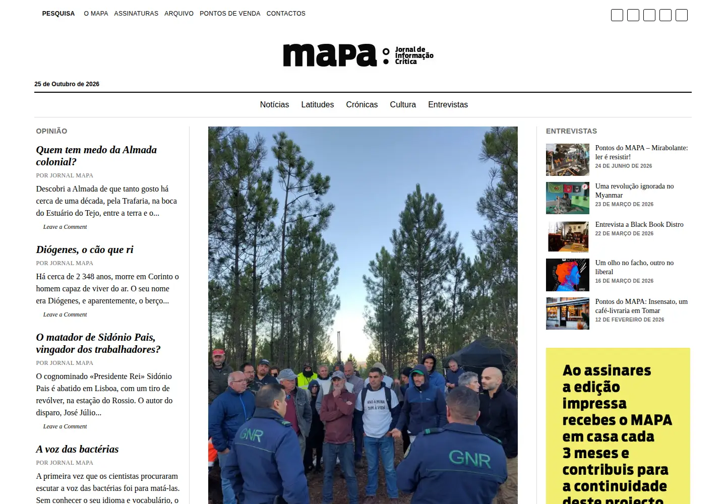 Screenshot of jornalmapa.pt