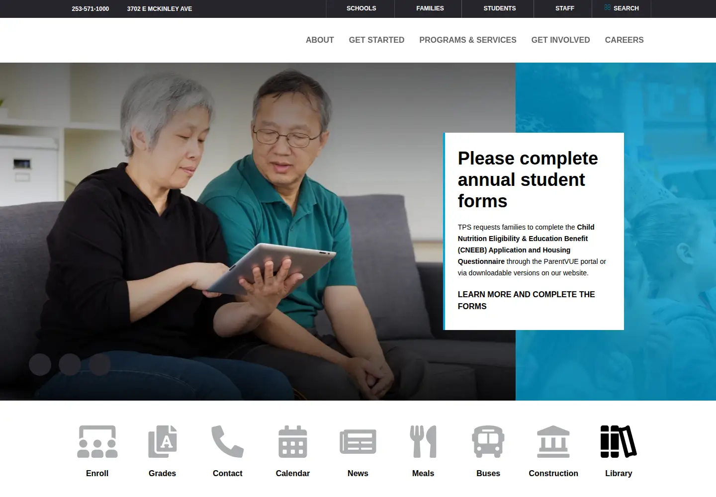 Screenshot of tacomaschools.org