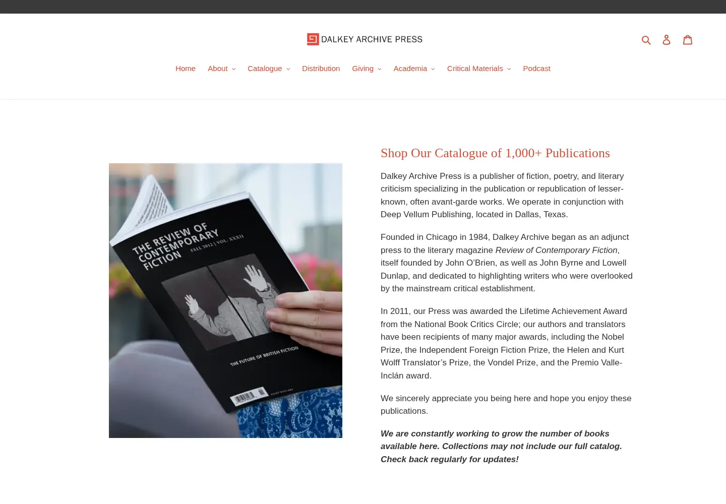 Captured homepage of dalkeyarchive.store in the current scan