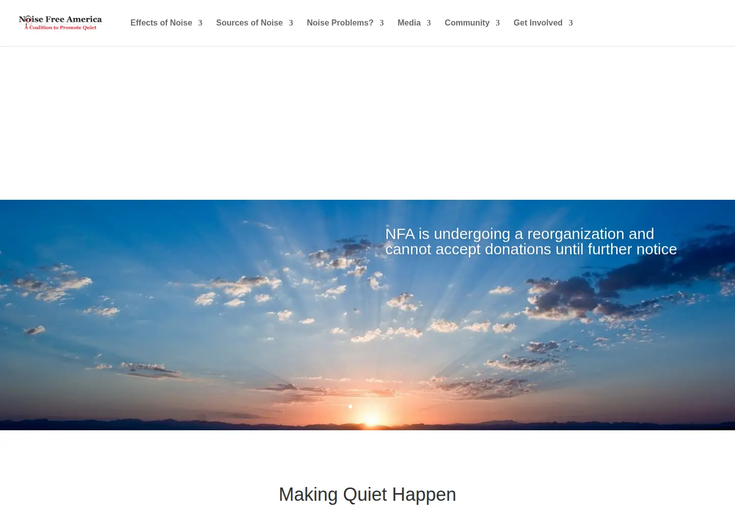 Screenshot of noisefree.org