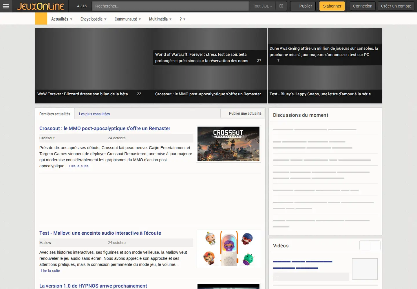 Screenshot of jeuxonline.info