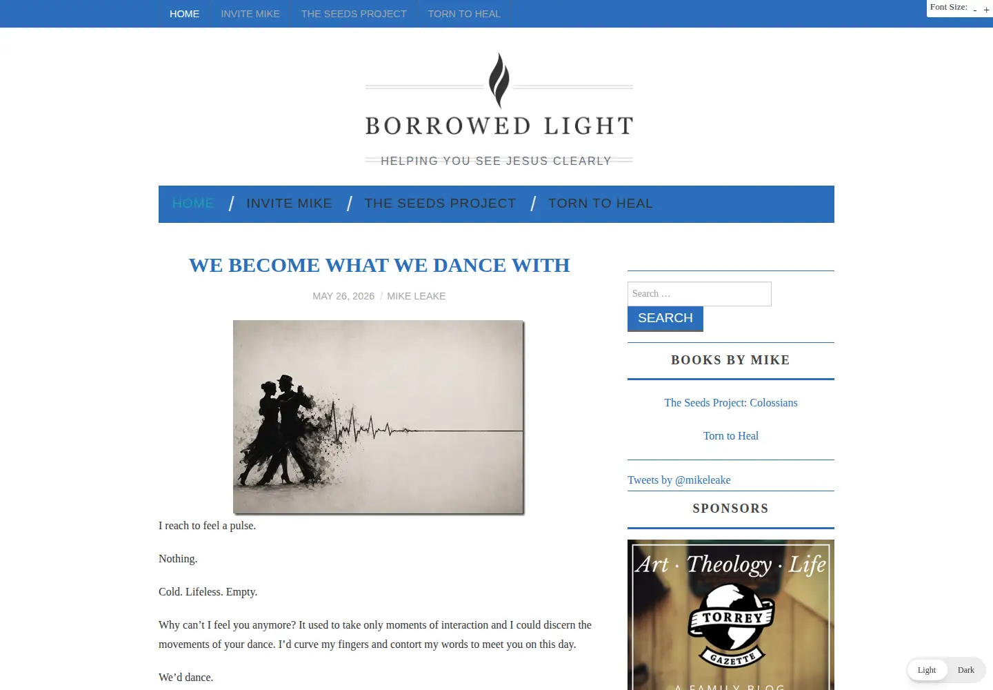 Screenshot of mikeleake.net