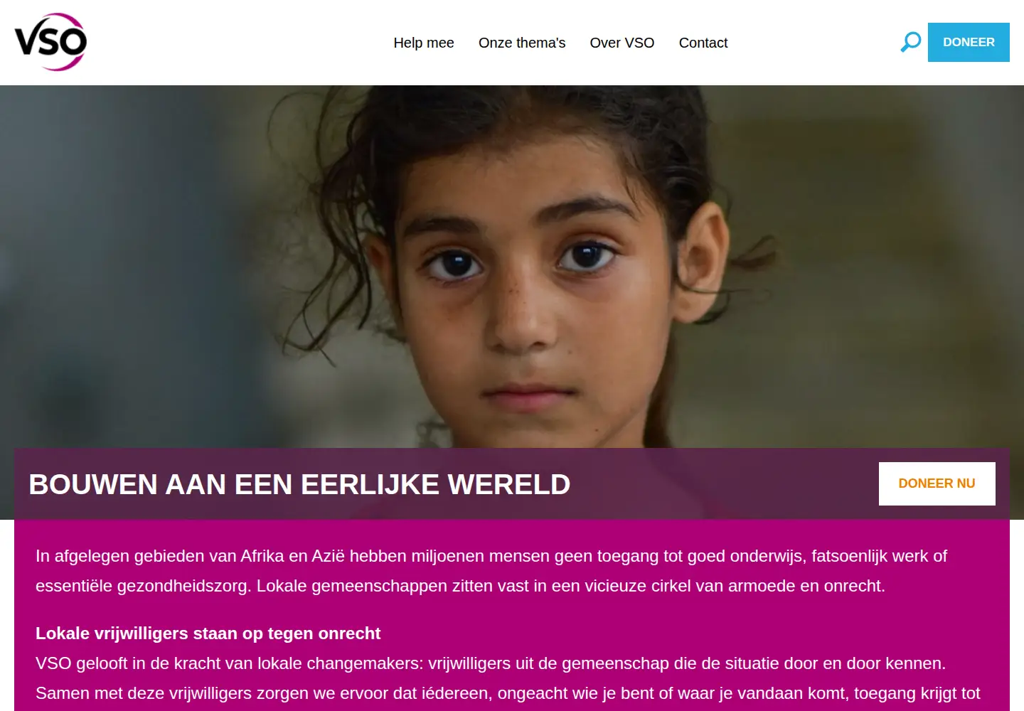 Captured homepage of vso.nl in the current scan