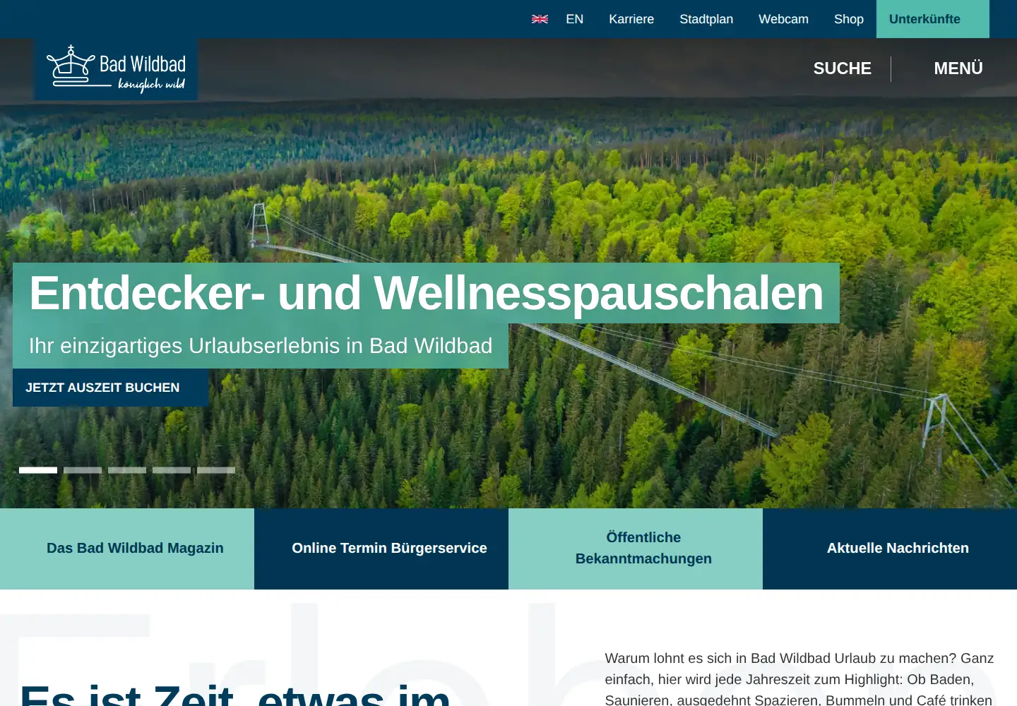 Screenshot of bad-wildbad.de