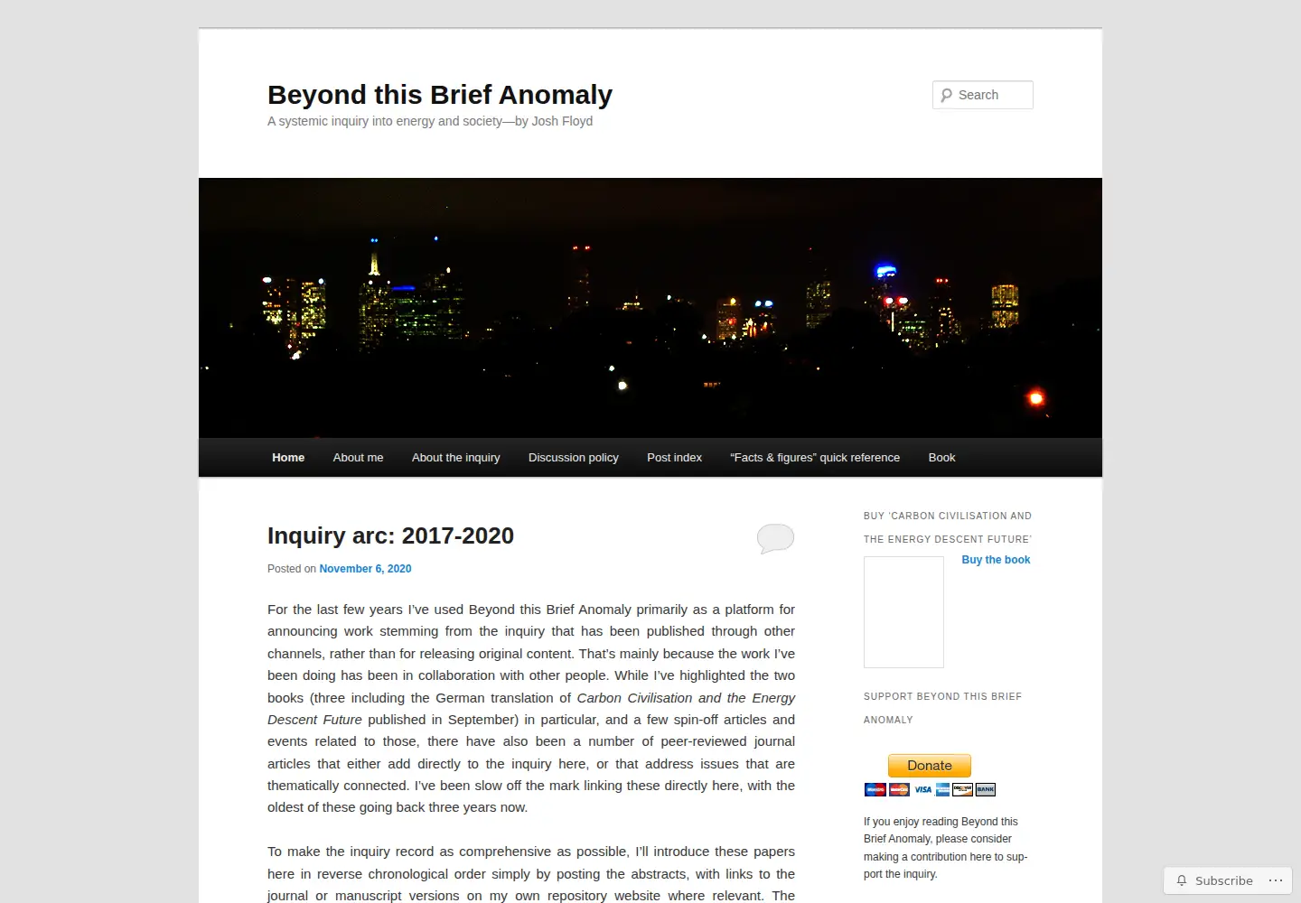 Screenshot of beyondthisbriefanomaly.org
